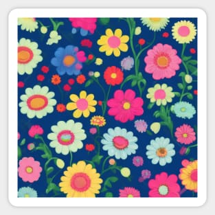 Flower Power Retro Revival Sticker